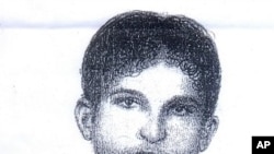 This sketch, released by Punjab police in Lahore, Pakistan on Thursday, Aug 18, 2011, shows a suspect allegedly involved in the abduction of American development expert Warren Weinstein.