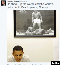 VaBarack Obama nemufananidzo waMuhammad Ali