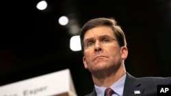 Menteri Pertahanan AS Mark Esper di Capitol Hill, Washington, 4 Maret 2020. (Foto: AP)