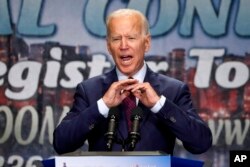 Joe Biden, exvicepresidente de EE.UU. busca la nominación presidencia demócrata para las eleccioens de 2020.