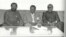 Jonas Savimbi, presidente da UNITA, Agostinho Neto, presidente do MPLA e Holden Roberto, presidente da FNLA