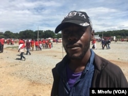 Chaimani Mataka, 37, says his Movement for Democratic Change (MDC) must unite to unseat the ruling ZANU-PF party in this year’s Zimbabwe elections, Feb. 19, 2018.