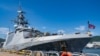 资料照片：英国海军皇家海军巡逻舰史佩号停靠在日本佐世保。(2025年6月5日，照片来自美国海军)