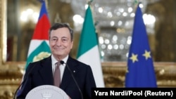 ITALY-POLITICS/ Italian Prime Minister Mario Draghi