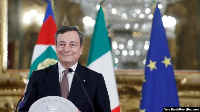 ITALY-POLITICS/ Italian Prime Minister Mario Draghi