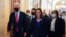U.S. President Joe Biden arrives with Speaker of the House Nancy Pelosi, D-Calif., to meet with Democratic lawmakers at the U.S. Capitol to promote his bipartisan infrastructure bill on Capitol Hill in Washington, October 1, 2021. 