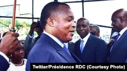 Le président Denis Sassou Nguesso à Brazzaville, 9 décembre 2017. (Twitter/Présidence RDC)