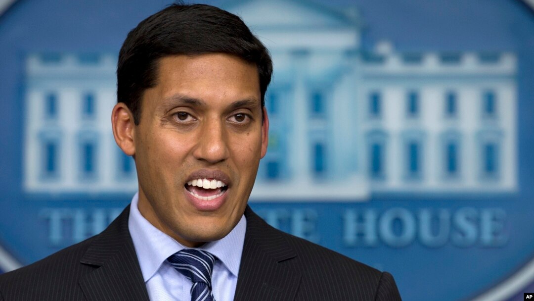 Ông Rajiv Shah, người đứng đầu cơ quan phát triển toàn cầu USAID của Hoa Kỳ phát biểu tại Tòa Bạch Ốc ở Washington, 3/10/2014. (Ảnh tư liệu) 