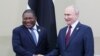 Russian President Vladimir Putin meets with his Mozambique counterpart Filipe Jacinto Nyusi during the second Russia-Africa summit in Saint Petersburg on July 27, 2023. 