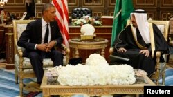 Arxiv surat. AQSh Prezidenti Barak Obama va Saudiya Arabistoni qiroli Solmon