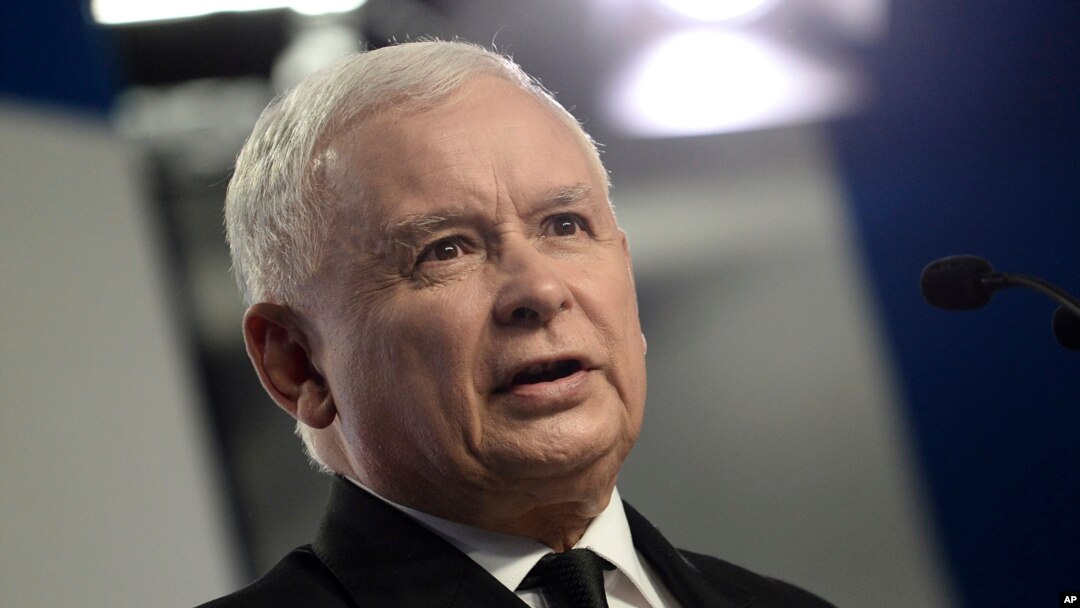 Jaroslaw Kaczynski, head of Poland's ruling Law and Justice party, speaks during a news conference, defending his party's proposals for changes in the judiciary system, in Warsaw, July 14, 2017.