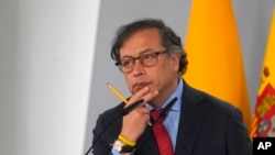 El presidente de Colombia, Gustavo Petro, durante su visita oficial a España, en Madrid, el 4 de mayo de 2023.