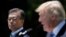 South Korean President Moon Jae-in and U.S. President Donald Trump, right, deliver a joint statement from the Rose Garden of the White House in Washington, June 30, 2017.