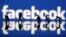 Các tượng người  trước biểu tượng Facebook.