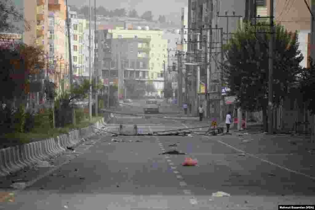 The town of Cizre in southteastern Turkey after weeklong curfew lifted