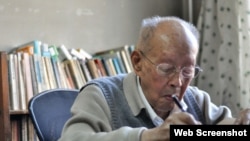 中国“汉语拼音之父”周有光（网络截图）