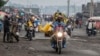 People displaced by fighting with M23 rebels make their way to the center of Goma, Democratic Republic of the Congo, Jan. 26, 2025.