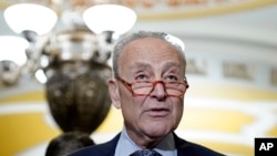 美國國會參議院多數黨領袖查克·舒默（Chuck Schumer） （美聯社2023年7月11日）