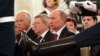 Alexandr Torshin next to Vladimir Putin at the state ceremony in the Kremlin, June 2011