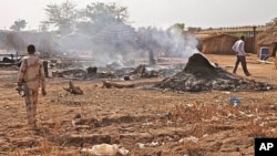 Bentiu, Soudan du Sud, après un raid de l'aviation soudanaise, le 14 avril 2012.