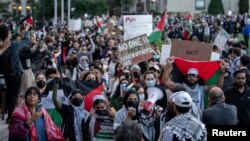 تظاهرات دانشجویان طرفدار فلسطینی‌ها در ایالت نیویورک