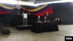El presidente interino de Venezuela Juan Guaidó adelantó que en los próximos días Europa también hará un pronunciamiento “muy importante”. Foto: Adriana Nuñez Rabascall - VOA.