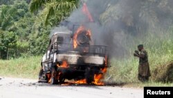 Sebuah rudal menghantam konvoi militer Kongo di Kivu utara yang juga menewaskan seorang komandan Angkatan Darat, Kamis (2/1). 