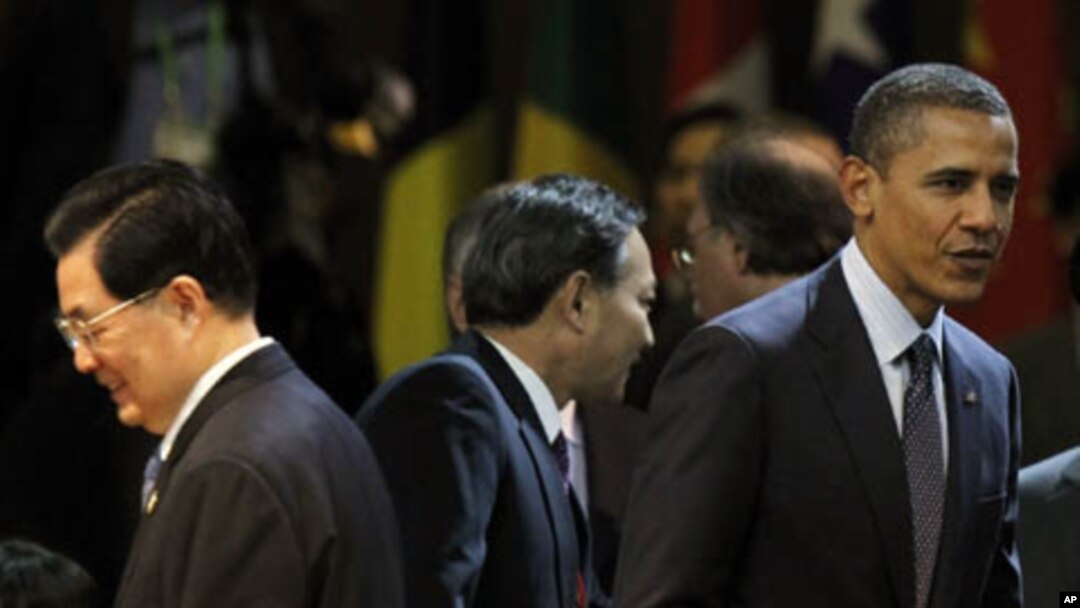 AQSh prezidenti Barak Obama hamda Xitoy prezidenti Hu Jintao Seuldagi yadro xavfsizligiga bag'ishlangan sammitda. Seul, 27-mart, 2012-yil.