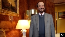 FILE - Former Syrian military commander Rifaat Assad, shown here in Paris on Nov. 15, 2011, will be tried in Switzerland for alleged war crimes and crimes against humanity, Swiss prosecutors said on March 12, 2024.