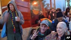 People Lining Up for Christmas Comedy Show