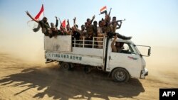 Combattants du Hachd al-Chaabi dans le nord de l'Irak, le 22 septembre 2017. 