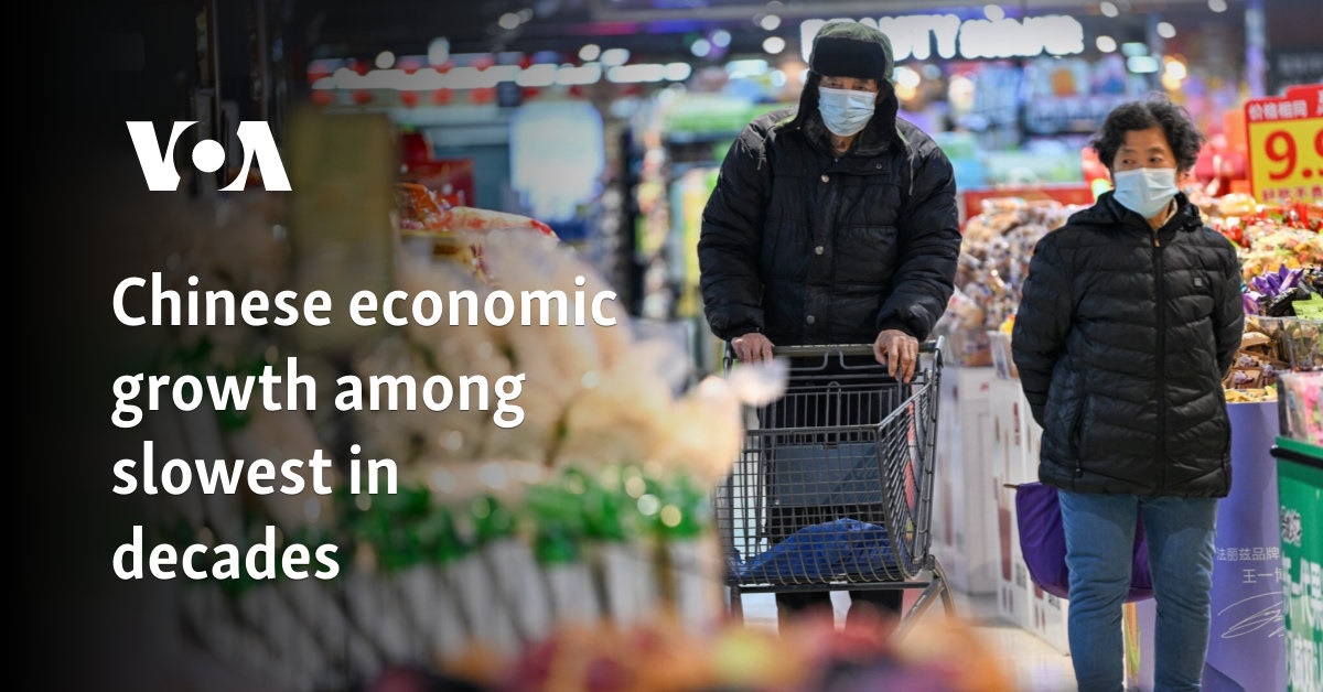 Chinese economic growth among slowest in decades