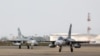 Taiwanese air force fighter jets taxi for take-off during at the Ching Chuan Kang Air Base in Taichung on Jan. 7, 2025. Taiwan dispatched forces on February 26, 2025, in response to "live-fire" drills conducted by China, Taipei's defense ministry said.