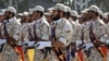 FILE - Members of Iran's Islamic Revolutionary Guard Corps march just outside Tehran during an armed forces parade, Sept. 22, 2011. 