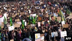 Protesters take part in a demonstration against far-right extremism in Munich, Germany, on Feb. 8, 2025.