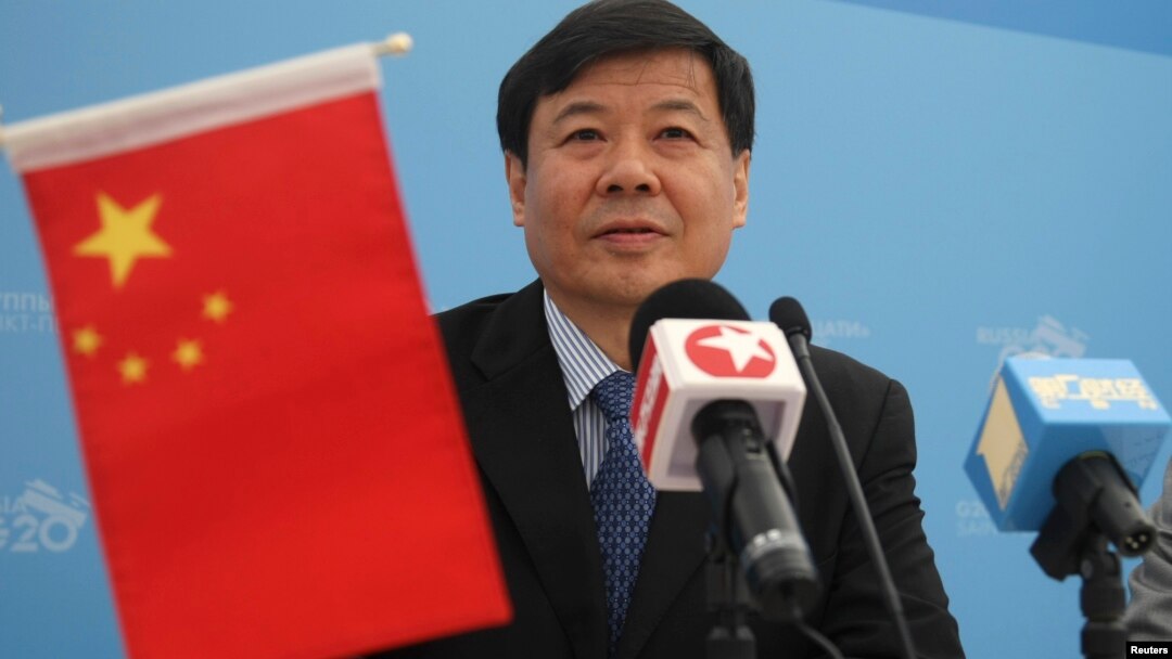 China's Vice Finance Minister Zhu Guangyao attends a briefing at the G20 Summit in Strelna near St. Petersburg, September 5, 2013.