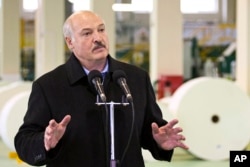 FILE - Belarus President Alexander Lukashenko.