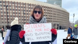 Olivera Miladinović, učesnica protesta u Bostonu