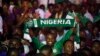 Nigeria soccer fans celebrate after Nigeria's Sunday Mba scored a goal against Burkina Faso during their African Cup of Nations final match in Lagos, Nigeria, Sunday, Feb. 10, 2013. Nigeria erupted in celebrations after their Super Eagles won the Africa