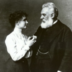 Helen Keller with Dr. Alexander Graham Bell