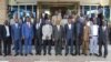 La commission mixte de l'accord de paix dans le Pool, au Congo-Brazzaville, le 17 janvier 2018. (VOA/Ngouela Ngoussou)