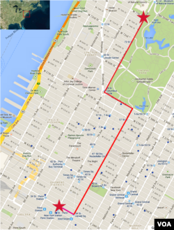 Macy's Thanksgiving Day Parade route