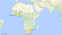 Map of countries in Africa where U.S. Assistant Secretary of Commerce for Industry & Analysis Marcus Jadotte will travel in March 2016.