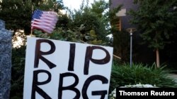 Homenaje a la jueza de la Corte Suprema Ruth Bader Ginsburg en la Facultad de Derecho de Harvard.