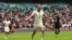 L'Anglais Harry Kane célèbre son but contre l'Allemagne lors de l'Euro, à Wembley, Londres, le 29 juin 2021.