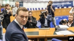 Alexei Navalny, Umunyaporitike atavugarumwe n'Ubutegetsi mu Burusiya muri sentare y'Uburayi ijejwe ivy'agateka ka zina muntu, Strasbourg, France, Ukwezi kwa mbere, itariki 24, 2018.