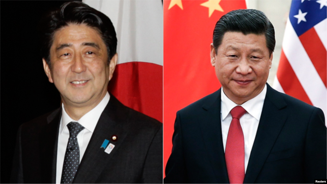 日本首相安倍晋三和中国国家主席习近平(资料照片)