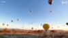 Timelapse of Hot Air Balloons Rising Over Turkey’s Cappadocia