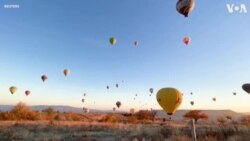 Timelapse of Hot Air Balloons Rising Over Turkey’s Cappadocia