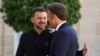 FILE - Ukraine President Volodymyr Zelenskyy, left, meets with French President Emmanuel Macron at the Elysee Palace in Paris, June 7, 2024. The two leaders will meet again in Paris on Thursday.